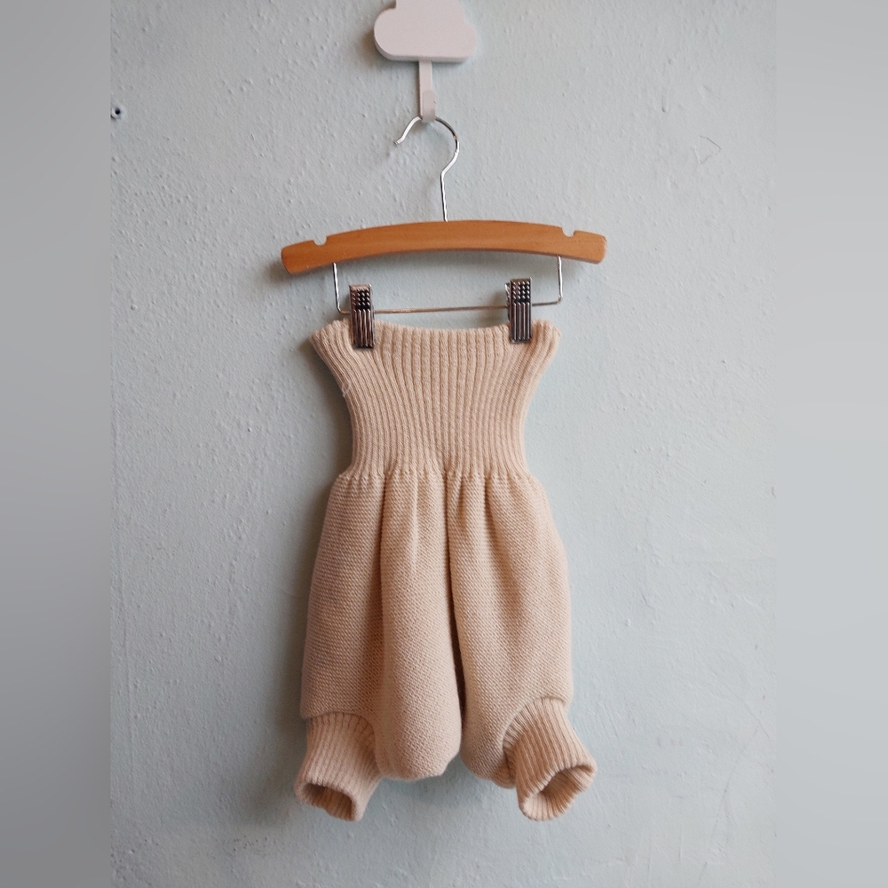 Vintage Cream Wool Knit Shorts